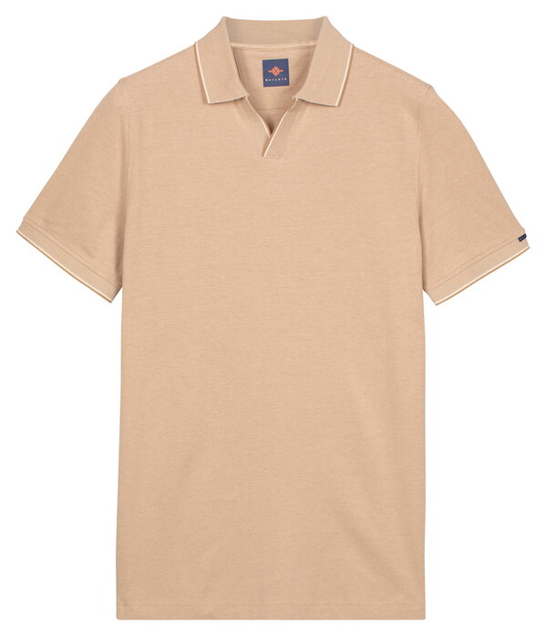 Baileys Two-Tone No-Button Collar Polo Zand