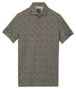 Baileys Two-Tone Piqué 3-Colored Dots Polo Stone Grey