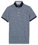 Baileys Two-Tone Piqué Rotated Squares Fantasy Pattern Polo Delft Blue