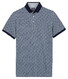 Baileys Two-Tone Piqué Rotated Squares Fantasy Pattern Polo Delft Blue