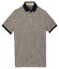 Baileys Two-Tone Piqué Rotated Squares Fantasy Pattern Polo Stone Grey