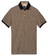 Baileys Two-Tone Piqué Rotated Squares Fantasy Pattern Polo Zand