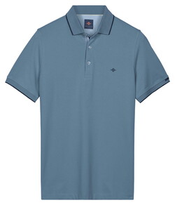 Baileys Two-Tone Solid Fine Line Tipping Detail Polo Cloud Blue