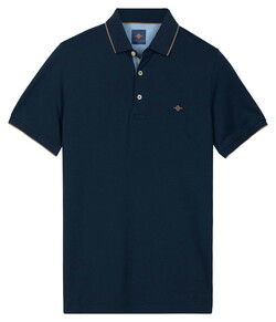 Baileys Two-Tone Solid Fine Line Tipping Detail Polo Dark Denim Blue