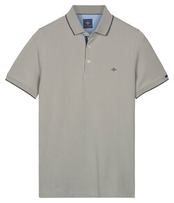 Baileys Two-Tone Solid Fine Line Tipping Detail Polo Midden Grijs
