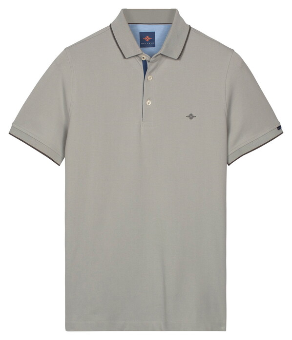 Baileys Two-Tone Solid Fine Line Tipping Detail Polo Midden Grijs