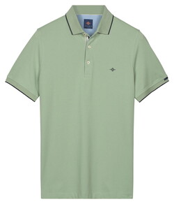 Baileys Two-Tone Solid Fine Line Tipping Detail Polo Soft Green