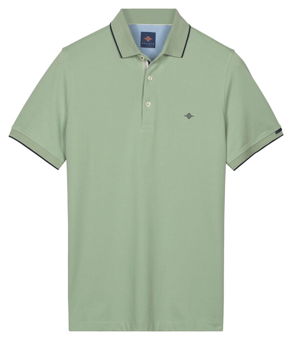 Baileys Two-Tone Solid Fine Line Tipping Detail Poloshirt Soft Green