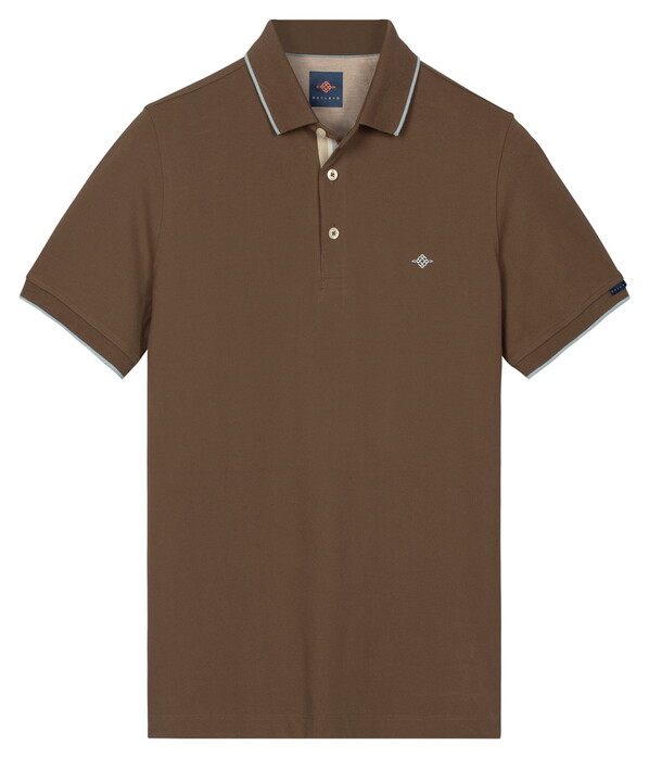 Baileys Two-Tone Solid Fine Line Tipping Detail Poloshirt Taupe