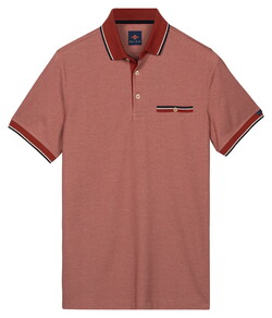Baileys Two-Tone Tipping Details Buttoned Chestpocket Polo Terra