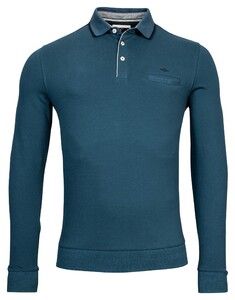 Baileys Uni Chestpocket Solid Piqué Polo Denim Blue