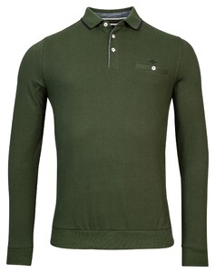 Baileys Uni Chestpocket Solid Piqué Polo Donker Groen