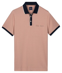 Baileys Uni Color Buttoned Chestpocket Solid Color Fabric Details Polo Dusty Rose