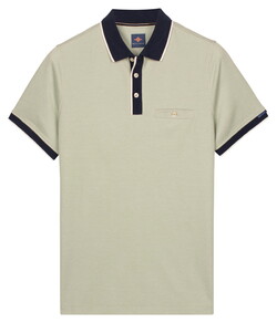 Baileys Uni Color Buttoned Chestpocket Solid Color Fabric Details Polo Misty Green