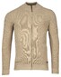 Baileys Uni Color Cardigan Zip Allover Rib Knit Vest Beige