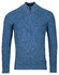 Baileys Uni Color Cardigan Zip Allover Rib Knit Vest Delft Blue