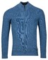 Baileys Uni Color Cardigan Zip Allover Rib Knit Vest Delft Blue
