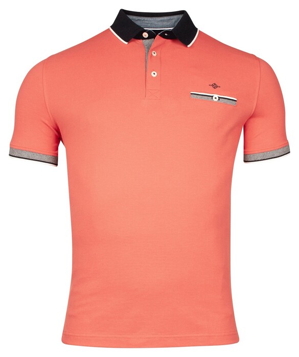 Baileys Uni Color Chestpocket Solid Color Piqué Polo Light Coral