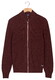 Baileys Uni Color Cotton Fullzip Allover Structure Knit Vest Dark Mauve