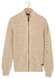 Baileys Uni Color Cotton Fullzip Allover Structure Knit Vest Kitt