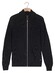 Baileys Uni Color Cotton Fullzip Allover Structure Knit Vest Navy