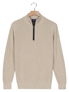 Baileys Uni Color Cotton Half Zip Half Cardigan Knit Pullover Kitt