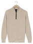 Baileys Uni Color Cotton Half Zip Half Cardigan Knit Trui Kitt
