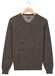 Baileys Uni Color Cotton V-Neck Single Knit Trui Antraciet Melange