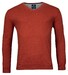 Baileys Uni Color Cotton V-Neck Single Knit Trui Deep Red