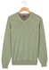 Baileys Uni Color Cotton V-Neck Single Knit Trui Misty Green