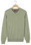 Baileys Uni Color Cotton V-Neck Single Knit Trui Misty Green