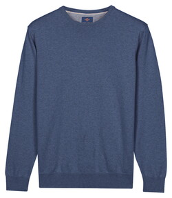 Baileys Uni Color Crew Neck Pima Cotton Trui Cloud Blue