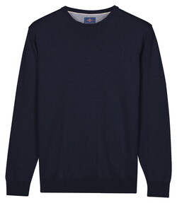Baileys Uni Color Crew Neck Pima Cotton Trui Dark Blue