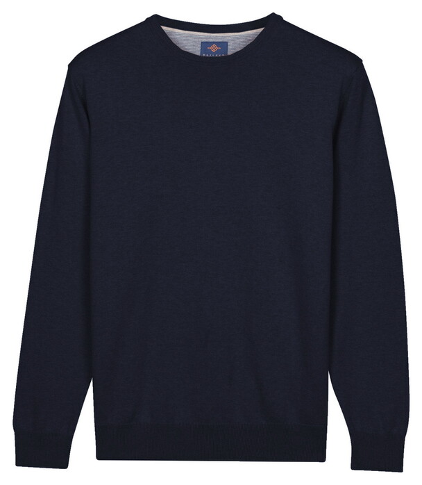 Baileys Uni Color Crew Neck Pima Cotton Trui Dark Blue