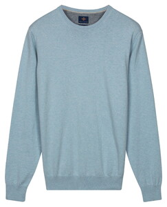Baileys Uni Color Crew Neck Pima Cotton Trui Soft Blue