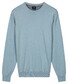 Baileys Uni Color Crew Neck Pima Cotton Trui Soft Blue