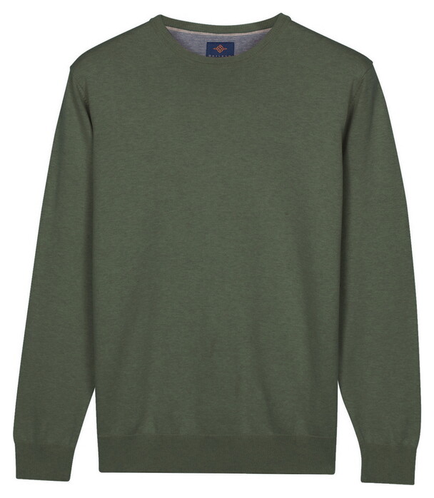 Baileys Uni Color Crew Neck Pima Cotton Trui Thyme Green