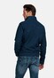 Baileys Uni Color Fine Texture Sweat Cardigan Zip Jacquard Fabric Vest Dark Denim Blue