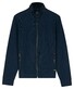 Baileys Uni Color Fine Texture Sweat Cardigan Zip Jacquard Fabric Vest Dark Denim Blue