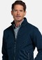 Baileys Uni Color Fine Texture Sweat Cardigan Zip Jacquard Fabric Vest Dark Denim Blue