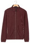 Baileys Uni Color Fine Texture Sweat Cardigan Zip Jacquard Fabric Vest Dark Mauve