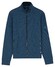 Baileys Uni Color Fine Texture Sweat Cardigan Zip Jacquard Fabric Vest Delft Blue