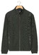 Baileys Uni Color Fine Texture Sweat Cardigan Zip Jacquard Fabric Vest Donker Groen