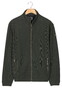 Baileys Uni Color Fine Texture Sweat Cardigan Zip Jacquard Fabric Vest Donker Groen