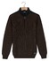 Baileys Uni Color Half Zip Fine Structure Trui Dark Brown