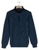 Baileys Uni Color Half Zip Fine Structure Trui Dark Denim Blue