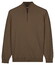 Baileys Uni Color Half Zip Pima Cotton Trui Donker Taupe