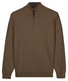 Baileys Uni Color Half Zip Pima Cotton Trui Donker Taupe