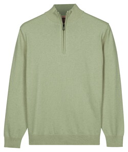 Baileys Uni Color Half Zip Pima Cotton Trui Misty Green