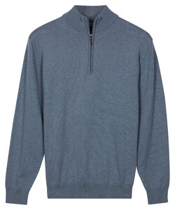 Baileys Uni Color Half Zip Pima Cotton Trui Riviera Blue